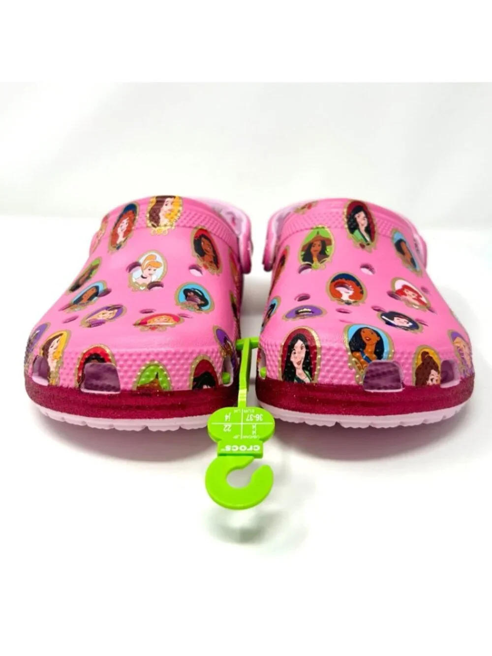Disney Crocs Princess Classic Clog Pink Kids J4 Womens 6 Slip On Comfort